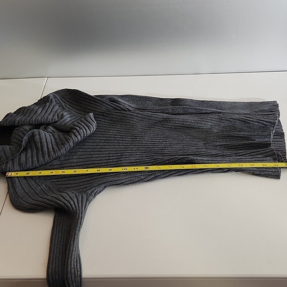 I.N.C International Concepts cowl sweater ribbed bodycon knit size L Large gray - Picture 10 of 10